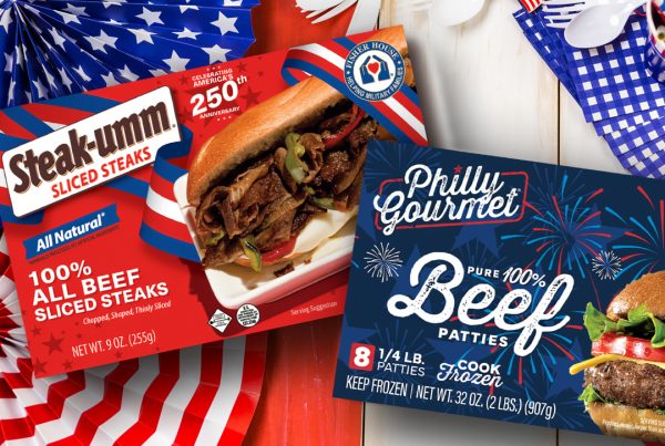 Steak-umm and Philly Gourment Commemorative America 250 Packaging