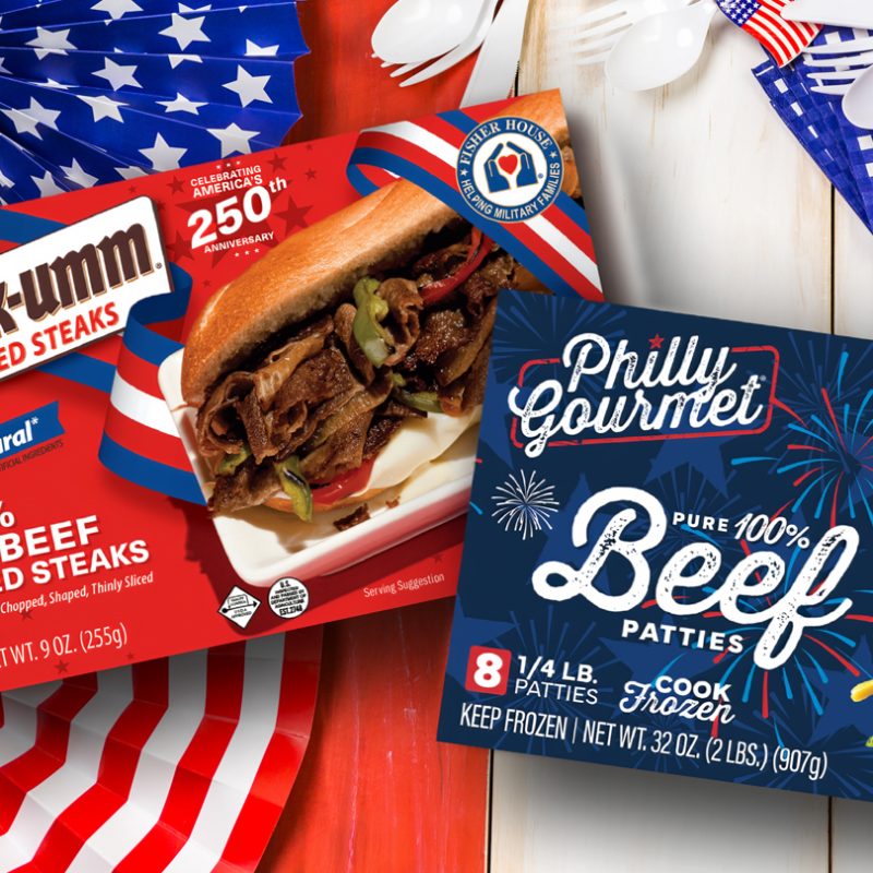 Steak-umm and Philly Gourment Commemorative America 250 Packaging